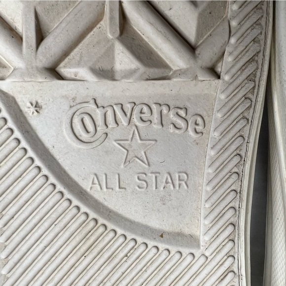 Converse Leather All Star Blocked Nubuck Patent Leather Heel Grey White Size 7 - Picture 11 of 11